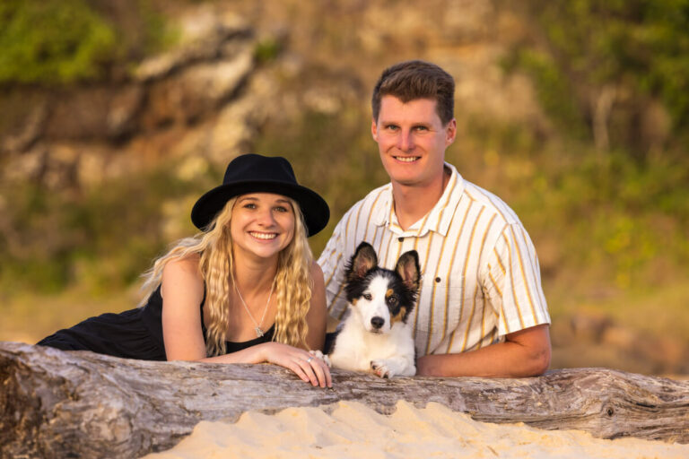 Border Collie Pup Mum Dad Black Head Back Beach Manning Valley NSW 768x512