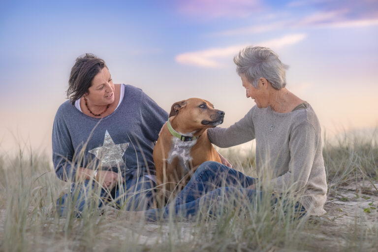 Dog Mum and Grandma with Tan Staffy 768x512