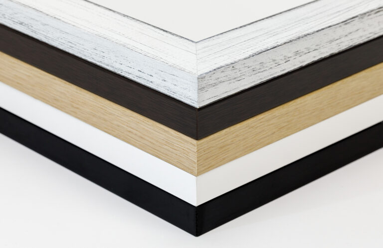 Frame Mould Colours Black White Oak Chocolate White Wash web 768x499